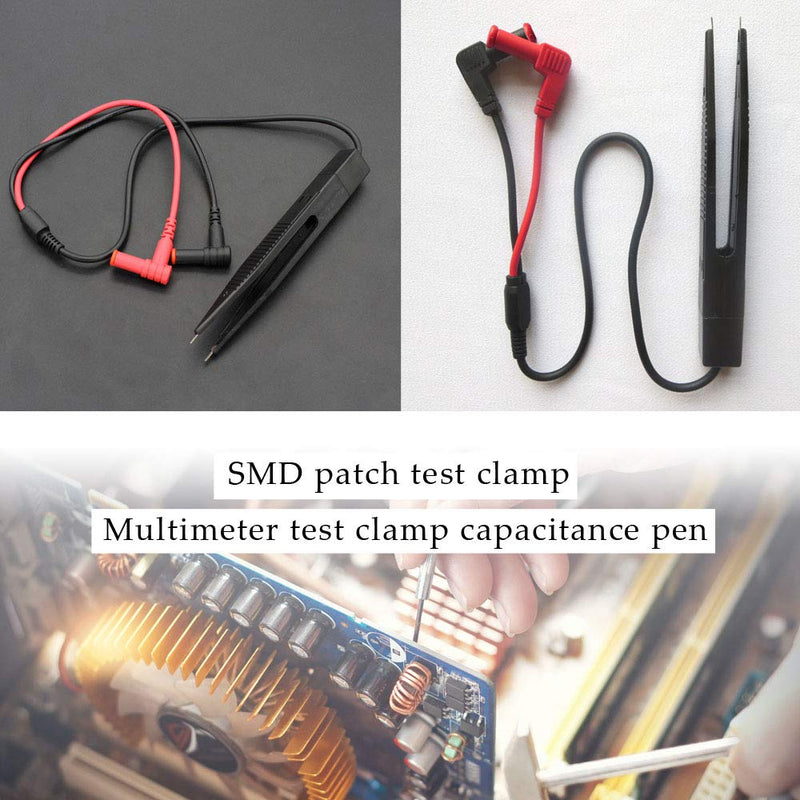 [Australia - AusPower] - 2PCS SMD LCR Chip Test Clip Capacitance Inductor Resistance Test Clip Meter Lead Probe Multimeter Tweezer 
