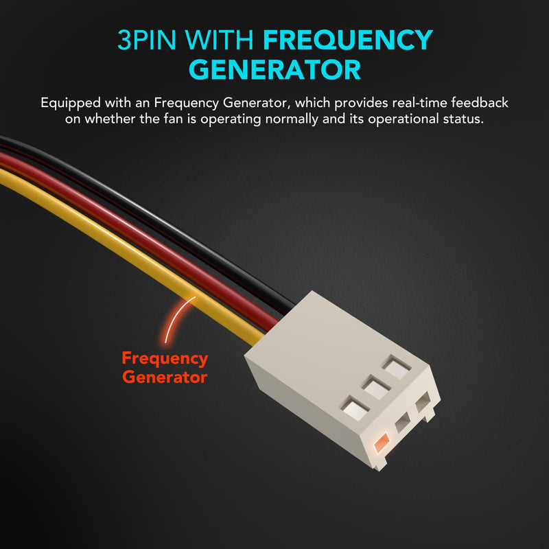 [Australia - AusPower] - ANEXT, 120mm 12V DC Fans, Moisture-Proof Fan 2 Packs, 3000 RPM High Speed, 3 Wires 3-Pins Waterproof Fan, for RV Refrigerator 