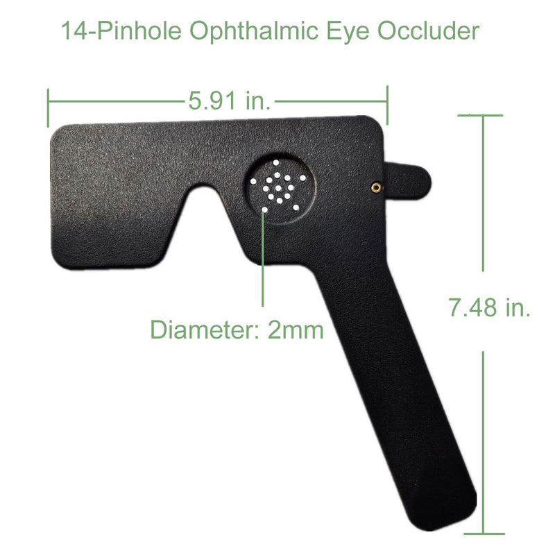 [Australia - AusPower] - 3 Pack Ophthalmic 14-Pinhole Eye Occluder for Vision Test, Portable Handheld Eye Exam Tool for Ophthalmologists Orthoptists and Optometrists Black 