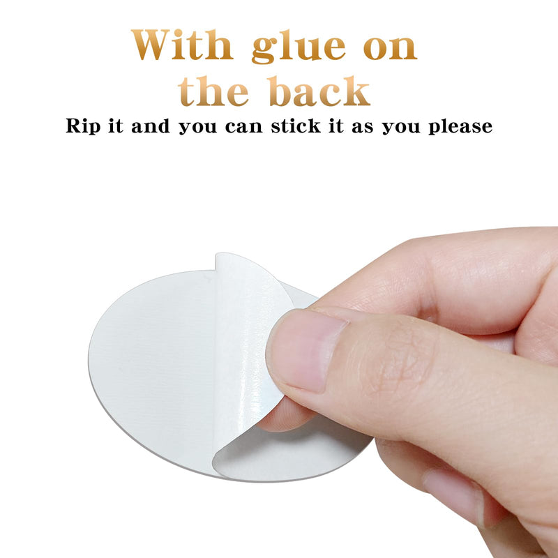 [Australia - AusPower] - Elliptical Mirror Decal for Smartphone，Stick-On Make up Mirror Sticker on Phone Case Back，Mirror Phone Charm （2 Pack ） elliptical 