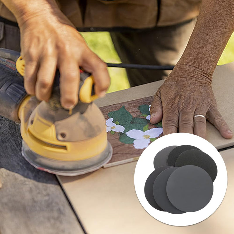 Sanding Disc Pads, 50 Pieces, Hook and Loop Sandpaper, 75mm | 800/1000/1200/1500/2000 Grits, Wet/Dry Sanding Discs for Automotive, Metal, and Wood