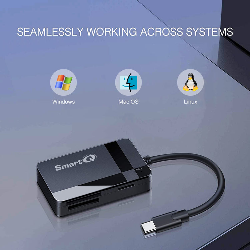 [Australia - AusPower] - C368 USB 3.0 SD Card Reader, Plug N Play, Apple and Windows Compatible, Powered by USB, Supports CF/SD/SDHC/SCXC/MMC/MMC Micro/RS MMC/Mini SD/Micro SD/MS Duo/MS Pro/MS Pro (Pro Duo C, Black) Pro Duo C 