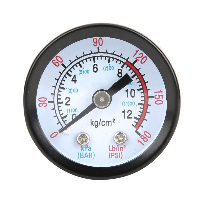 [Australia - AusPower] - Air Compressor Pressure Gauge Gauge Display Black Iron Housing Diameter of Lower Bracket Approx. 42mm for Screw Piston Compressor 