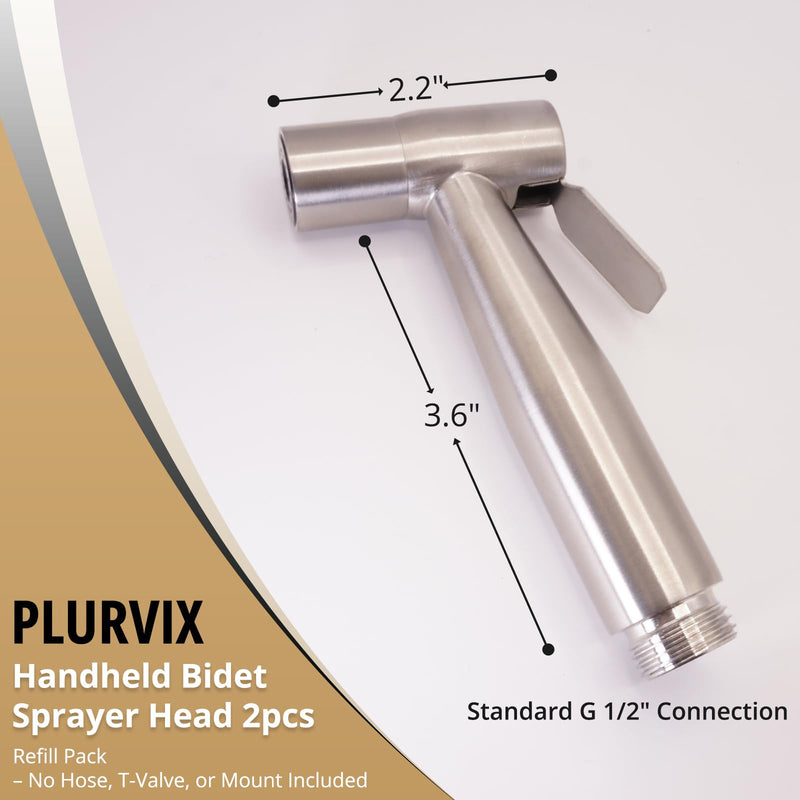 Handheld Bidet Sprayer for Toilet – Adjustable Water Pressure, Stainless Steel Jet Spray Kit with Bidet Hose - Feminine Wash, Muslim Shower, Diaper Cleaning (Sprayer Heads, 2 Sets) Sprayer Heads