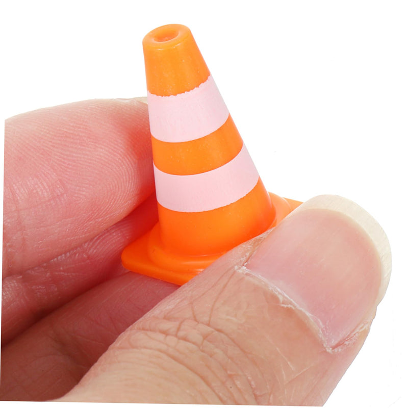 [Australia - AusPower] - NUOBESTY Mini Traffic Cones 50Pcs Miniature Traffic Cones Mini Traffic Signs Barricades Signs Traffic Scene Roadblock Toys Road Sign Models Kids Pretend Toys Christmas Toy Traffic Cones 