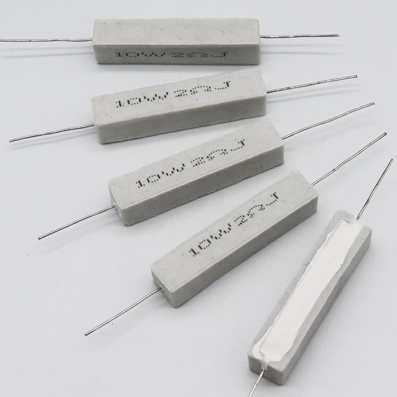 [Australia - AusPower] - Cement Resistor,10 PCS 10w 2 ohm 5% Axial Lead Wire Resistor White Wound Fixed Ceramic Cement Resistors Wirewound Cement Power Resistors Flame Heat Moisture Resistance Precharge Horizontal Resistors 10W2?J 