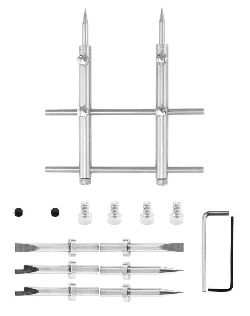 [Australia - AusPower] - QWORK Camera Lens Openning Repairing Tool Kit, DSLR Camera Tool Set, 3/8" to 3-15/16" Lens Repair Set, Anti-Magnetic 3 Tips, 6 Screws and 2 Hexagon Wrench for Canon Nikon Sony Olympus Camera 