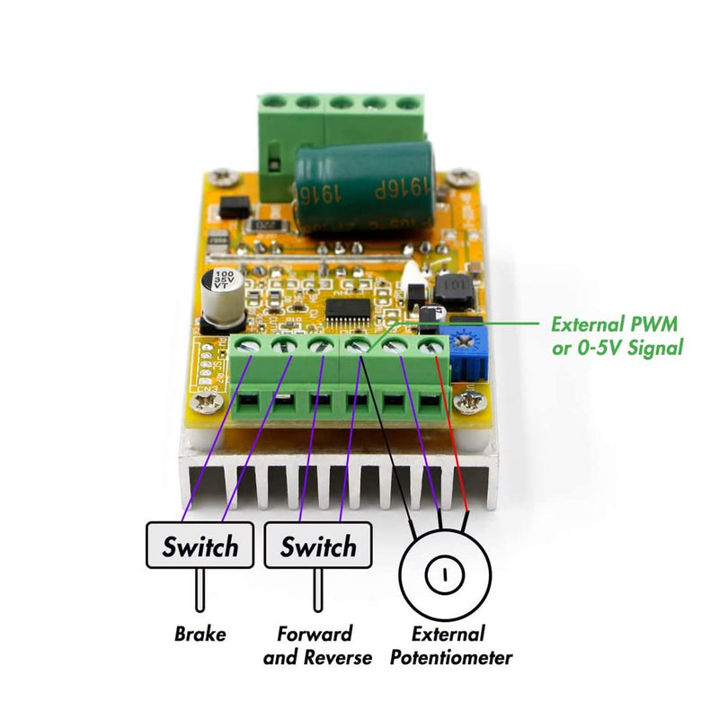 [Australia - AusPower] - Hailege 380W PWM DC Brushless Electric Motor Speed Controller with Hall-Less 6.5-50V 