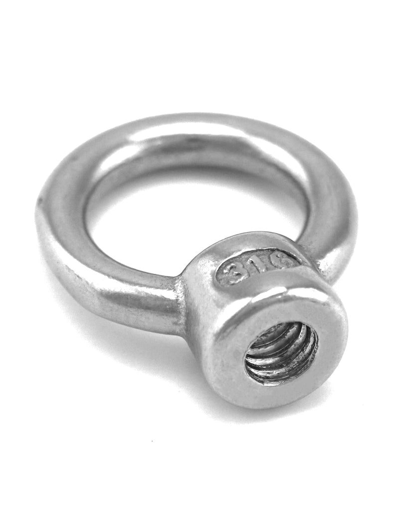[Australia - AusPower] - QWORK Lifting Eye Nut, 4 Pack, 1/4" UNC Marine Grade Stainless Steel 316 1/4" 