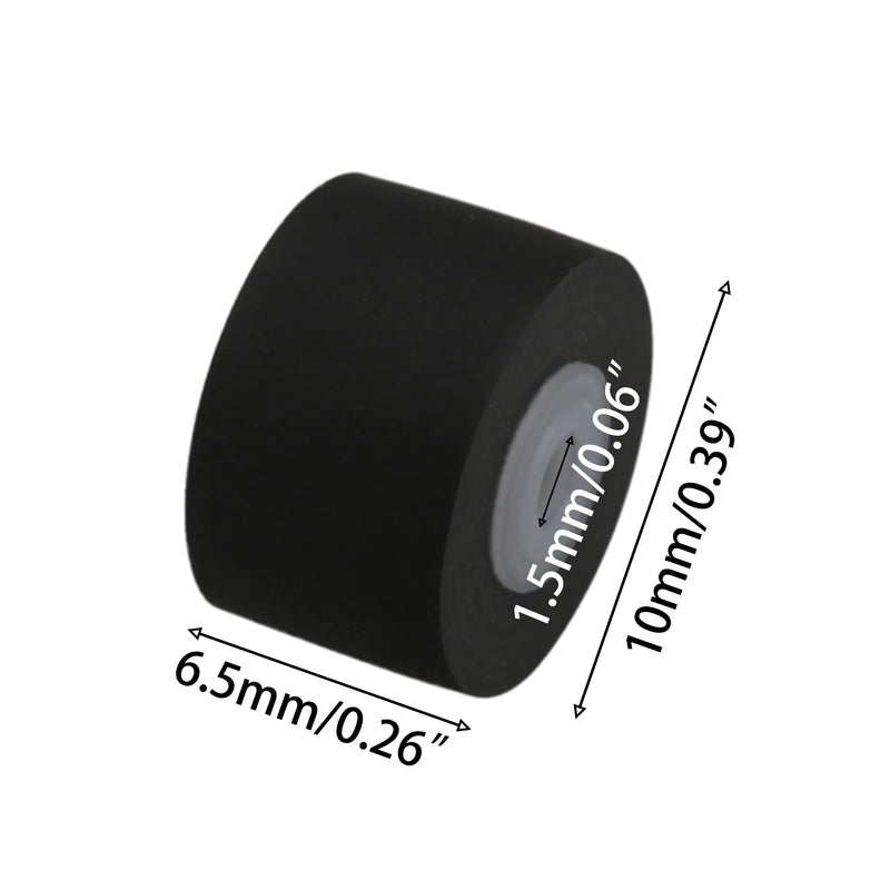 [Australia - AusPower] - BQLZR Recorder Pinch Rollers Bearing Guide Pulley Wheel 10x6.5x1.5mm Black Pack of 20 