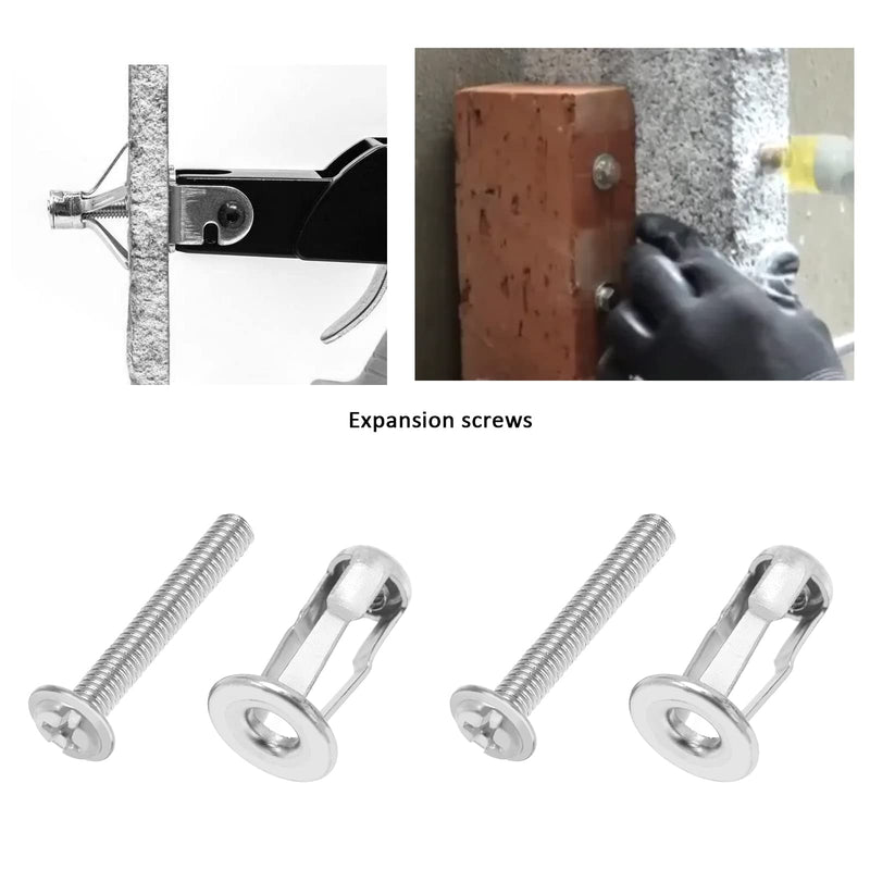 [Australia - AusPower] - The Lord of the Tools 50PCS Jack Nuts Petal Nuts Expansion Nut Thin Fixings Dowels with Screws Assembly for Hollow Wall Iron Skin Hollow Panels 5mm Thin Soft Wall M4x25 