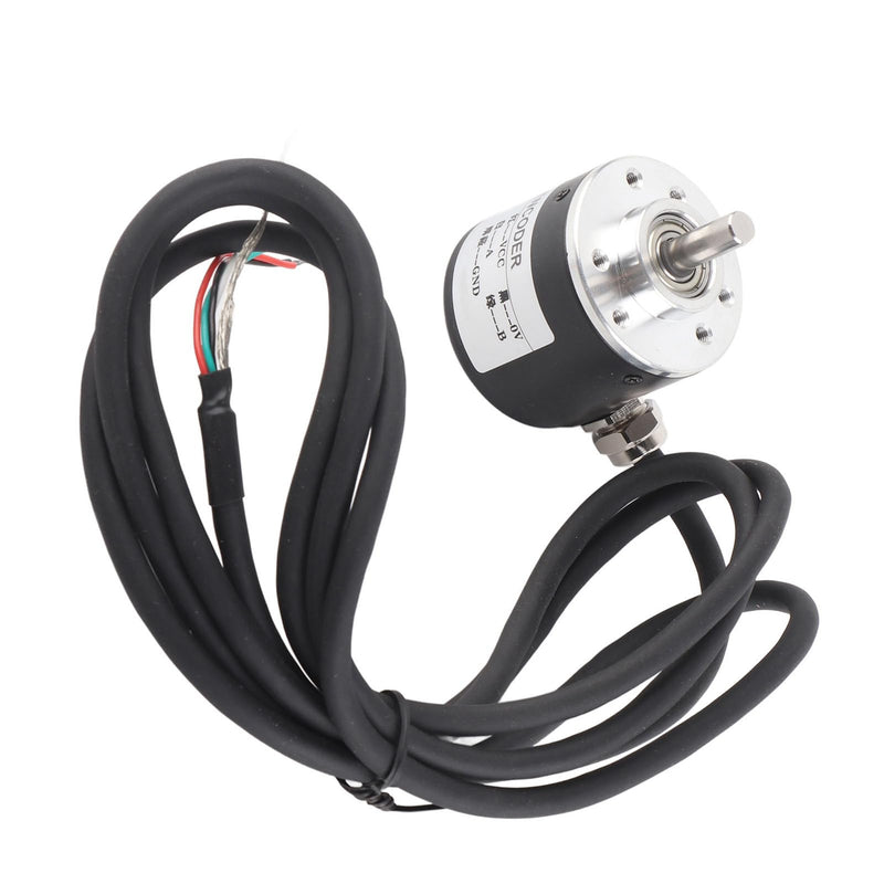 [Australia - AusPower] - Magnetic Incremental Rotary Encoder with Quadrature AB Phase Output, 6mm Shaft, 600 Pulses Per Revolution, DC 5 Volts to 24 Volts Wide Input Voltage 