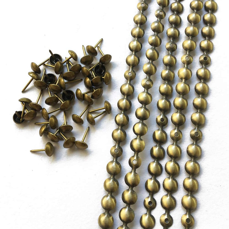 [Australia - AusPower] - Let's Decorate 10 Meters D9.5mm Brass Plated Decorative Nail Strips/Nailhead Trims,Upholstery Sofa Tacks,Loosing Tacks Matched (B:9.5mm Brass) 9.5mm B:9.5mm brass 