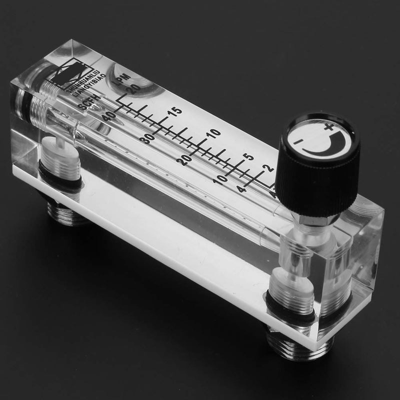 [Australia - AusPower] - Gas Flowmeter LZM-6T Panel Type 2-20LPM/4-40SCFH Flowing Meter Flowmeter Brass Female Rotor Adjustable Knob Liquid Meter for Measuring Controlling Gas 