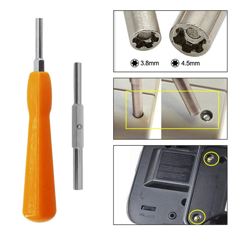 [Australia - AusPower] - Gamebit Screwdriver, EMiEN 4.5mm 3.8mm Gamebit Screwdriver,Double-End Bit Security Gamebit Screwdriver Kit For Opening NES,SNES,N64,GameBoy,GameCube,Virtual Boy,Sega,Nintendo Consoles,Game Cartridges 