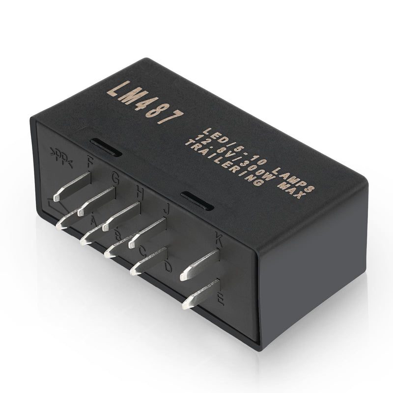 [Australia - AusPower] - JWEELY LM487 LED Flasher Relay Hazard Warning and Turn Signal, Blinker Relay Fix Hyper Flash Created by LED Bulb for 03-06 Cadillac Chevy GMC Hummer, Replace 10383321 15231201 