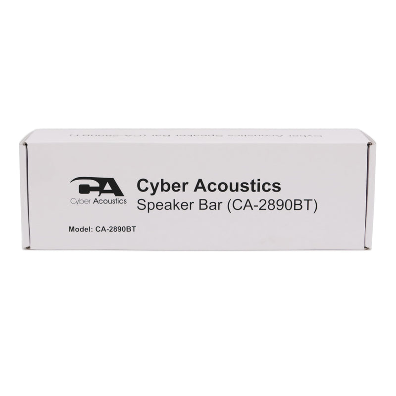 [Australia - AusPower] - Cyber Acoustics USB & Bluetooth Speaker Bar (CA-2890BT) – USB Powered Speaker with Speakerphone for PC and Bluetooth to Simultaneously Connect to Smartphones, Clamps to Monitor, Convenient Controls USB and BT 