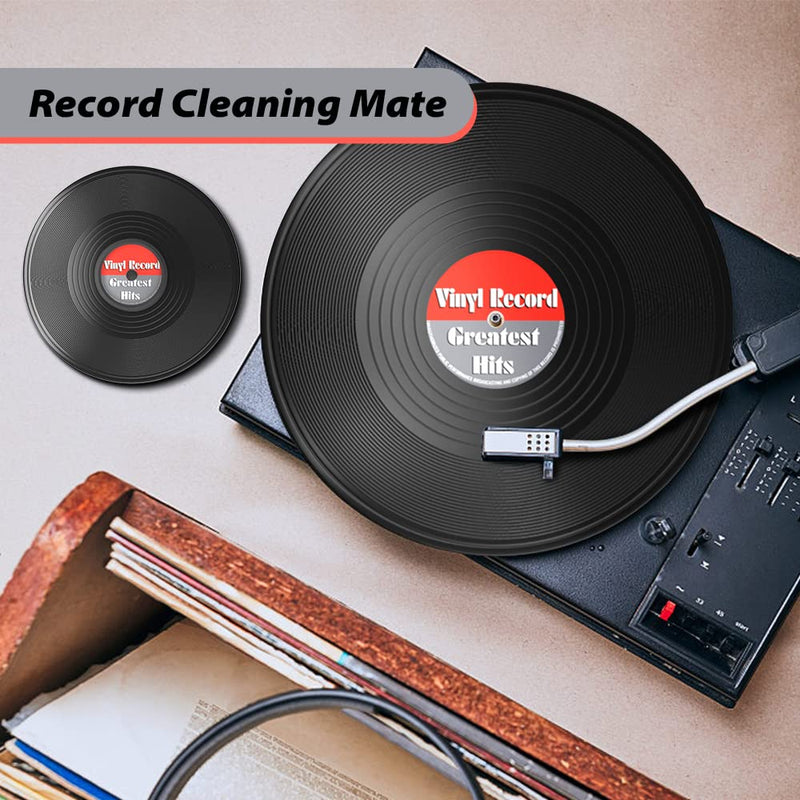 [Australia - AusPower] - EP 7 LP 12 Vinyl Record Label Saver - Cleaning Protector, Waterproof Cleaner Clamp Care (12" Black) 12" Black 