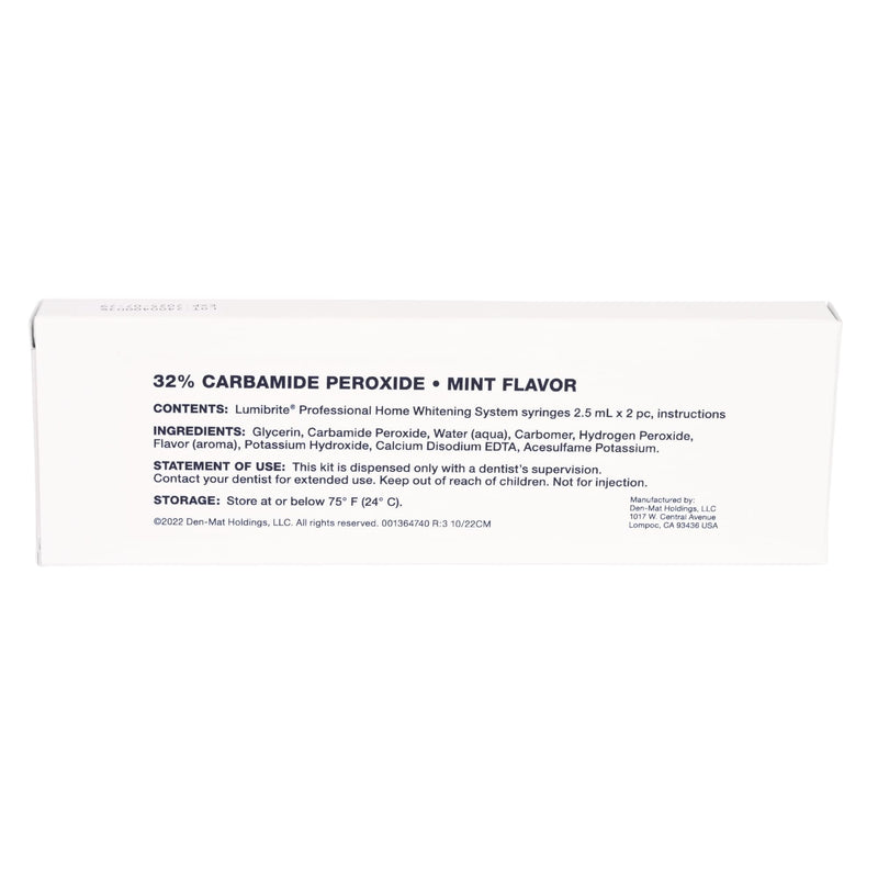 [Australia - AusPower] - Den-Mat LumiBrite 32% Take-Home Whitening Gel Refill 4 Syringes, 2.5 ml 