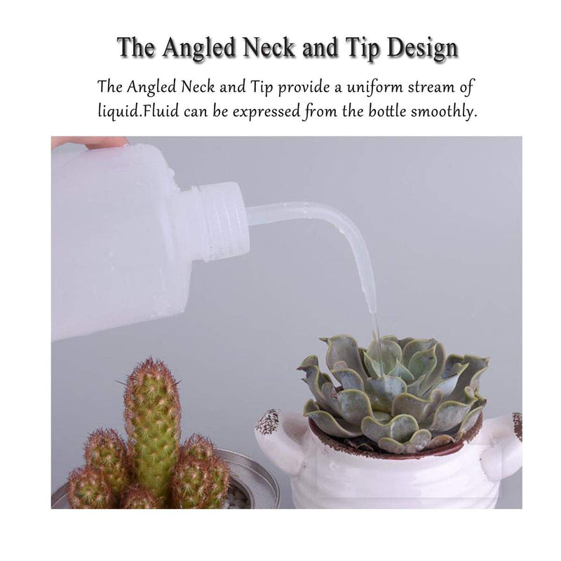 [Australia - AusPower] - 2Pack 500ml Squeeze Bottle 16oz, No Spill Wash Bottles Large with Handy Measurement Lines, Wash Bottles Squeeze Spout Flowing Well 2x500ml White 