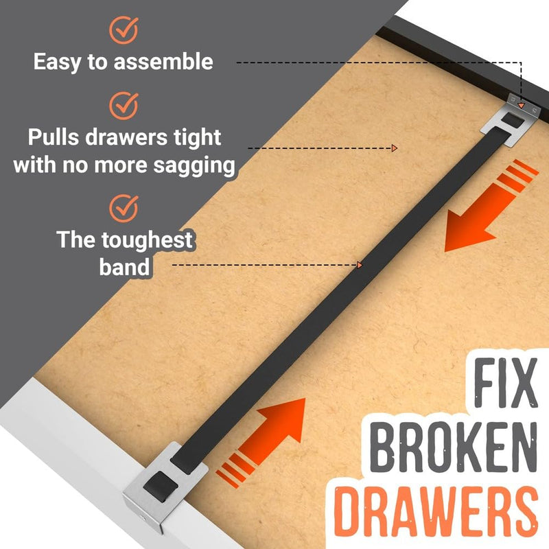 [Australia - AusPower] - DIY Doctor Drawer Repair Kit - Pack of 3 Dresser Drawer Bottom Replacement Parts - Drawer Fixer - No Need for Kitchen Drawer Replacement - Replacement Kitchen Drawer - Fix Buckled Drawers 3x Drawer Kit 