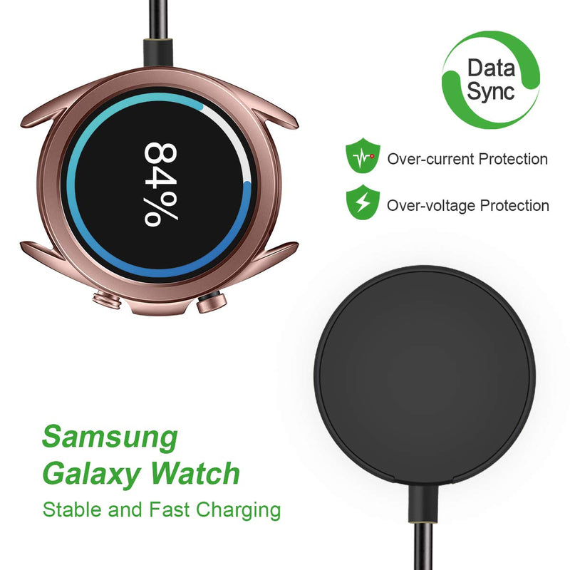[Australia - AusPower] - Compatible with Samsung Galaxy Watch 6/6 Classic/ 5/5 Pro/4/4 Classic/3/Active 2/Active,1-Pack Replacement USB Wireless Charging Cable Dock Stand for Galaxy Watch Accessories 1 PACK Charger 
