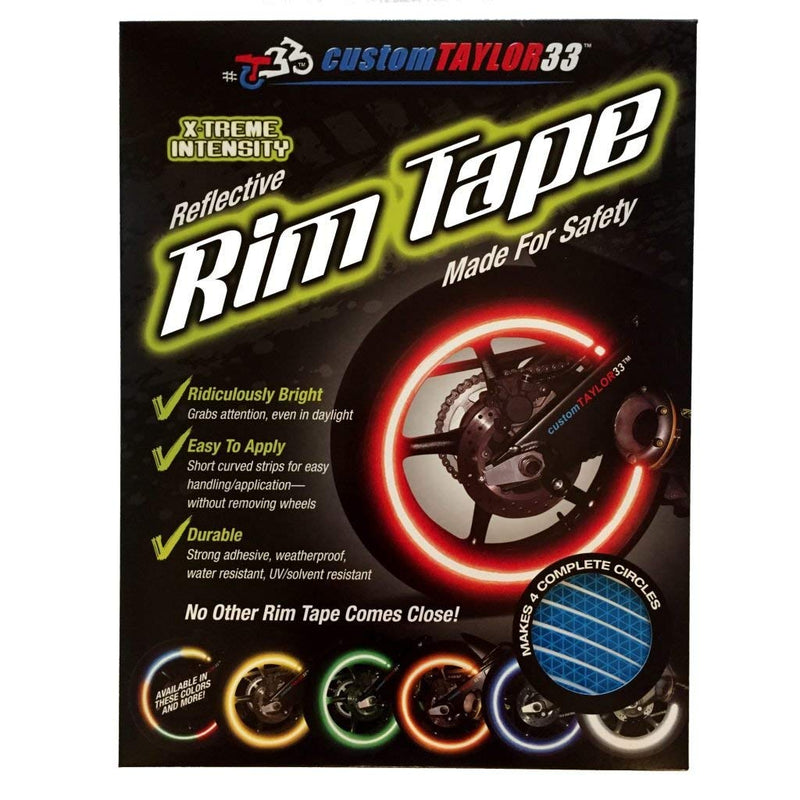 customTAYLOR33 NEW Special Edition Baby Blue High Intensity Grade Reflective Copyrighted Safety Rim Tapes, 17" (Rim Size for Most SportsBikes) 17" (Rim Size for Most SportsBikes)