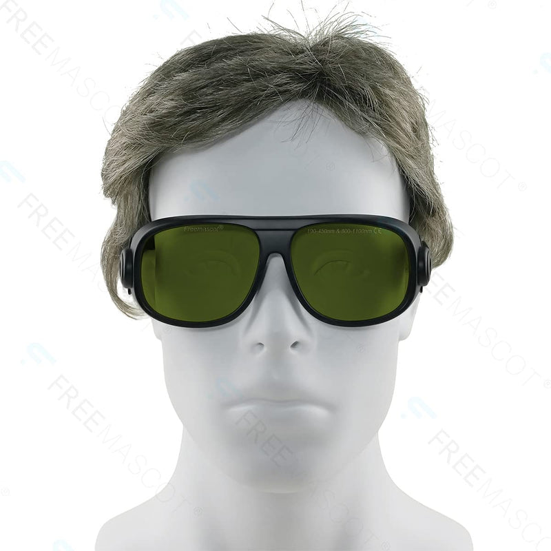 FreeMascot Professional OD 8+ 190nm-450nm / 800nm-1100nm Wavelength Laser Safety Glasses Style 1b
