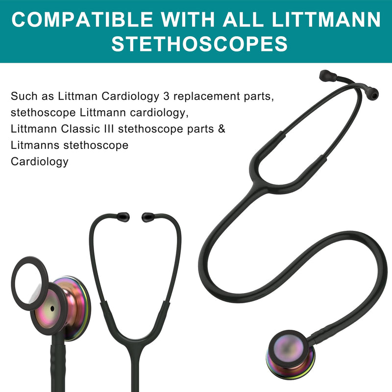 [Australia - AusPower] - Stethoscope Ear Tips Replacement for Littmann Stethoscopes - Compatible with Littman Ear Tips Replacement, Stethoscope Ear Pieces, Littmann Stethoscope Parts & Cardiology IV Parts, Small/Medium, 4 Pcs 