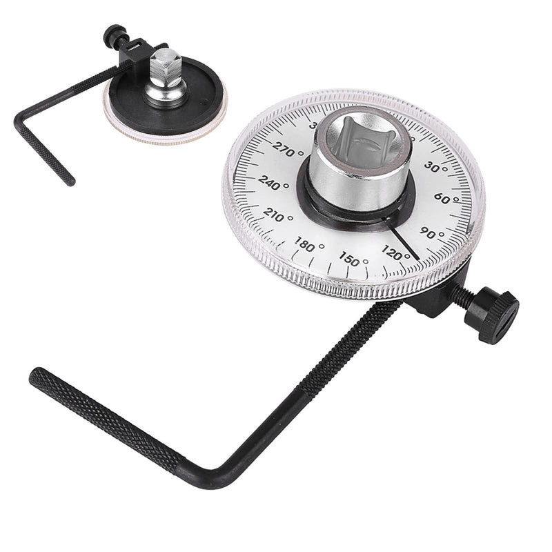[Australia - AusPower] - 1/2 Inch Torque Wrench Angle Gauge Tool 360 Degree Adjustable Drive Torque meter Wrench Set Automobile Angular Torque Meter Measuring 