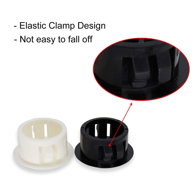 [Australia - AusPower] - Hole Plugs Plastic 16mm (5/8") Fit for 15.5-16mm Diameter Locking Hole Tube Flush Type Panel Plugs Fastener Cover for Kitchen Cabinet Furniture Black 50 Pcs 16mm(5/8") 