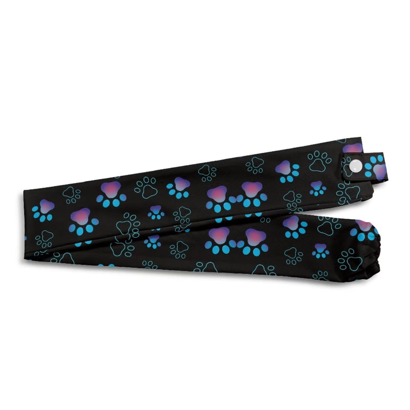 [Australia - AusPower] - Black Stethoscope Cover Sleeve Dog Paw Prints Nurse Stethoscope Accessories 2 Pack Stethoscope Protective Cover Slim Soft Stethoscope Sleeve Dog Paw Black 