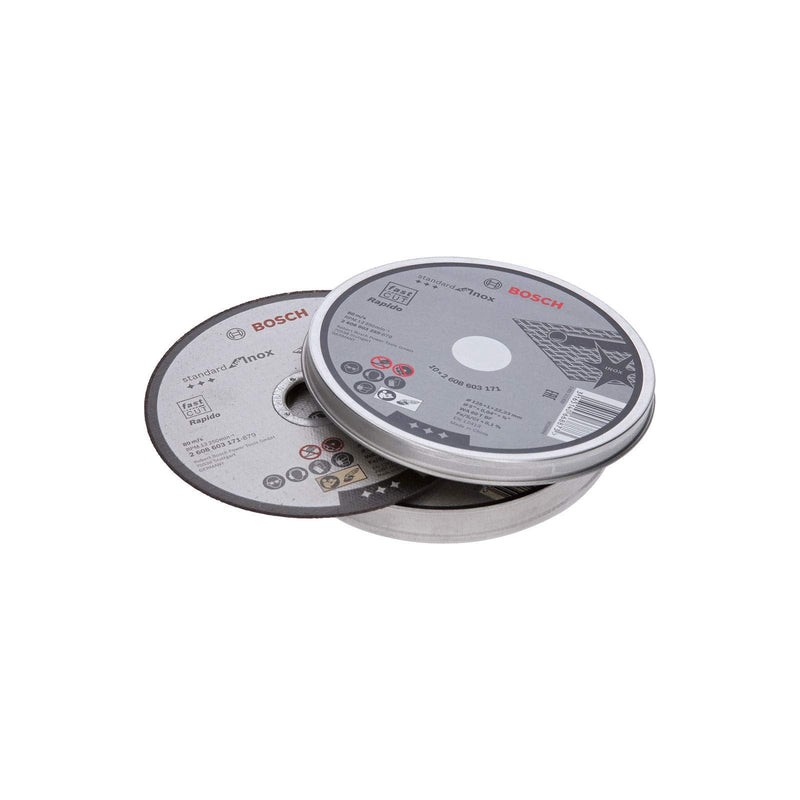 [Australia - AusPower] - Bosch Professional 1x Trennscheibe Gerade Standard for Inox - Rapido (Rostfreier Stahl, WA 60 T BF, Ø 115 mm, 1.0 mm, Zubehör Winkelchleifer) Diameter: 115 mm 