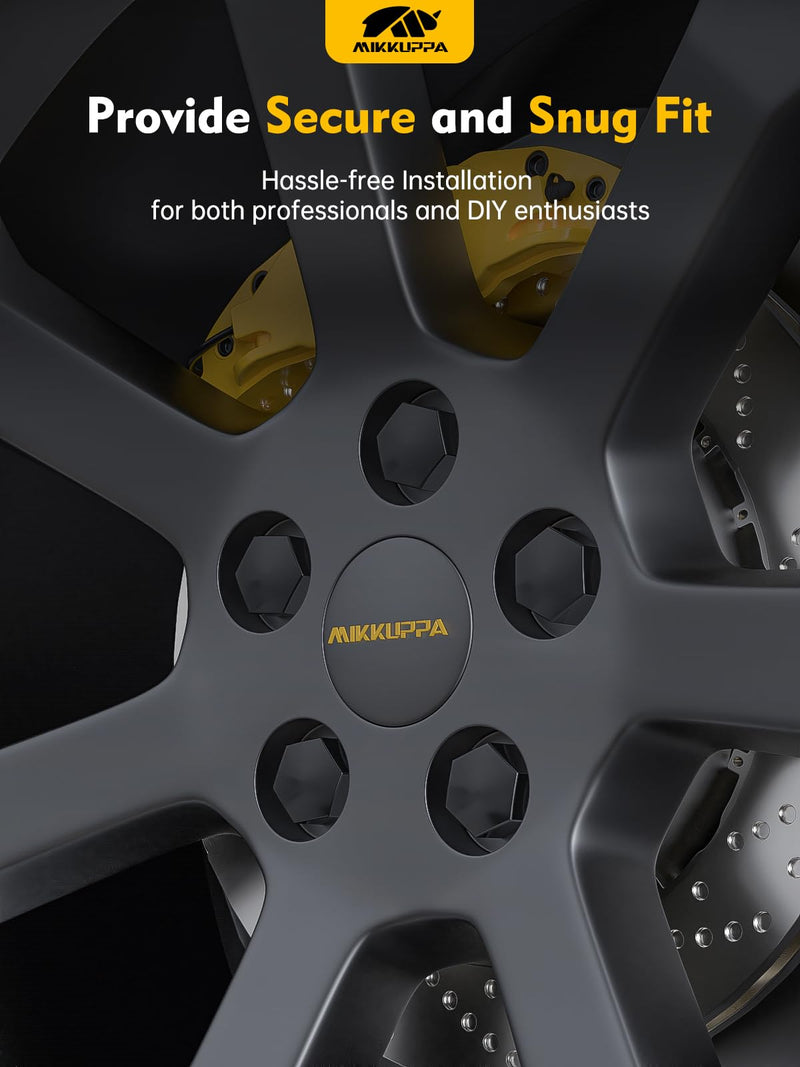 MIKKUPPA 20pcs M14x1.5 Lug Nuts, Replacement for 2015-2024 Ford Mustang, 2018-2023 Jeep Wrangler JL, 2011-2024 Grand Cherokee, 2012-2021 Ram 1500, 1.57" Length, 7/8" Hex, Chrome OEM Factory Wheel Nuts M14X1.5 OEM - for Chevy Factory Wheel 20 Packs Black