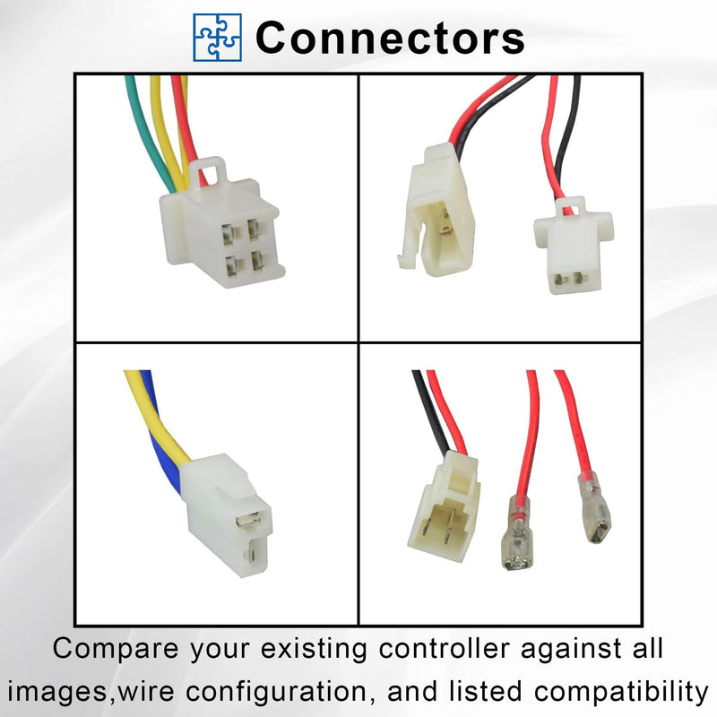 AlveyTech 24 Volt ZK2430-D-FS-ROHS Controller for The Razor MX350 Dirt Rocket Bike (Versions 33-36) - Replacement Motor Speed Control Module with 4-Wire Throttle Connector Versions 33-36