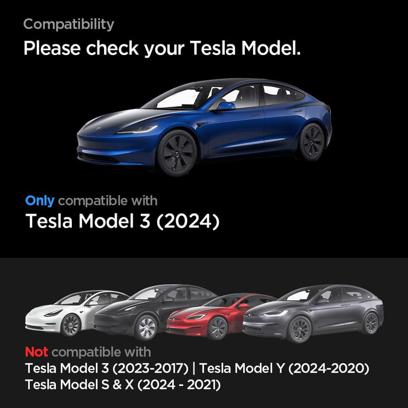 [Australia - AusPower] - Spigen Tempered Glass Screen Protector [Glas.tR EZ FIT] designed for Tesla Model 3 (2024) 15.4 inch Dashboard Touchscreen - Matte/Anti Glare/Anti Finger Print 15.4" 
