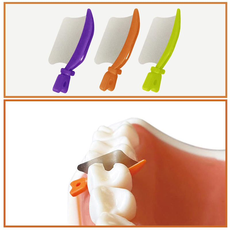[Australia - AusPower] - Dental Wedge Knife, Dental Interproximal Plastic Wedge, Dental Wedge Guard with Metal, Dental Plastic Wedges Orthodontic Matrix Wedges for Teeth Interproximal Area. (Green S) Green S 