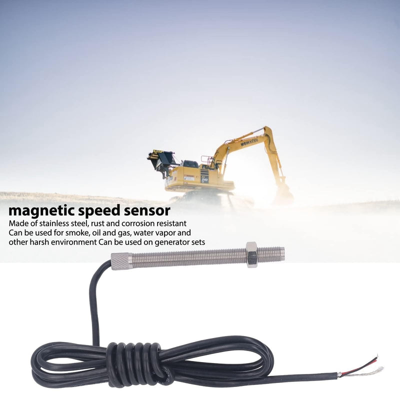 [Australia - AusPower] - Generator Magnetic Pickup Speed Sensor, UNF-2A Stainless Steel Engine Ring Gear Teeth 3/8-24 Thread Generator Speed Sensor for Temperature Range of -55℃-105℃ Generator Sets 