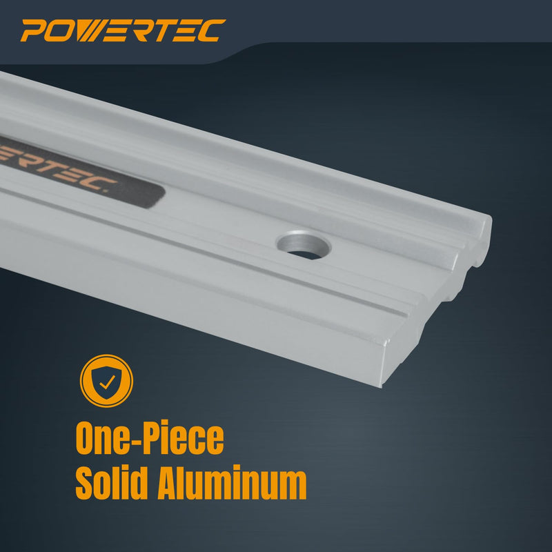 POWERTEC 24 Inch Aluminum Straight Edge – Precision Machinist Tool, .001" Tolerance, Solid One-Piece Construction – for Woodworking, Automotive, Machine Setup, and Surface Flatness Checks (72330) 24 Inch Straight Edge