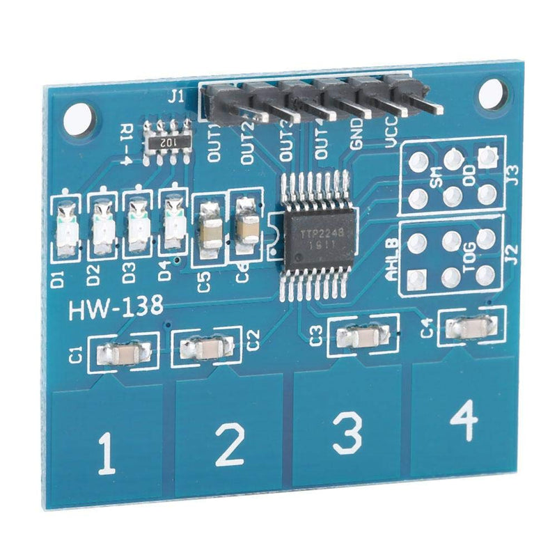 [Australia - AusPower] - 5Pcs Touch Switch Module,TTP224 Digital Capacitive Touch Sensor Switch,4 Channels Touch Sensor Switch Digital Sensor Electrical Equipment 