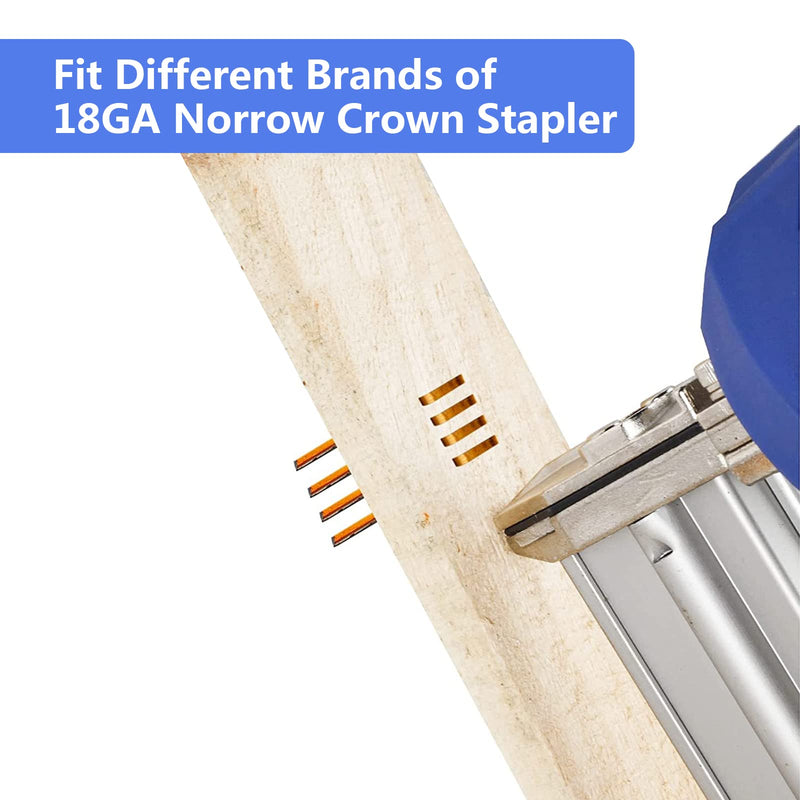 [Australia - AusPower] - 18 Gauge 1/4" Narrow Crown Staples, 1-Inch, Galvanized Project Pack for 18 GA Pneumatic or Electric Stapler or Staple Gun (1000) 1000 