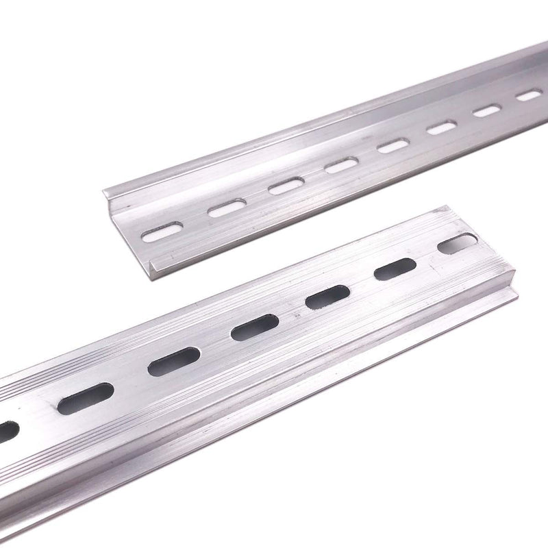 [Australia - AusPower] - BULUSHI 10 Pcs 10" Inches Long 35mm Wide 7.5mm High Width Slotted Design Aluminum DIN Rail 