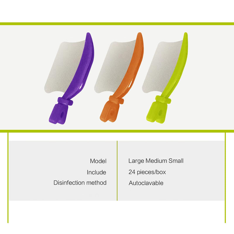 [Australia - AusPower] - Dental Wedge Knife, Dental Interproximal Plastic Wedge, Dental Wedge Guard with Metal, Dental Plastic Wedges Orthodontic Matrix Wedges for Teeth Interproximal Area. (Green S) Green S 