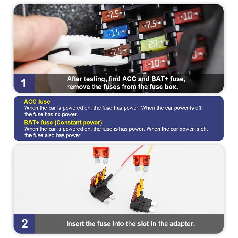 [Australia - AusPower] - FITCAMX Fuse Box Cable Hardwire Kit, 4 in 1 ATO (Regular), Mini, Micro, Low-Profile Mini, 2Pcs Each 