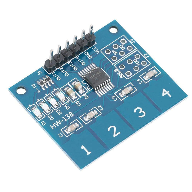 [Australia - AusPower] - 5Pcs Touch Switch Module,TTP224 Digital Capacitive Touch Sensor Switch,4 Channels Touch Sensor Switch Digital Sensor Electrical Equipment 