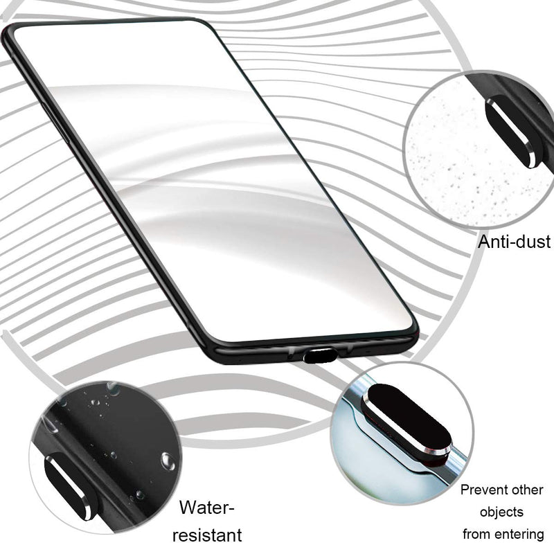 [Australia - AusPower] - USB Type C Dust Plugs Charging Port Cover Caps with Cable Protectors 2 Pack Compatible with Samsung Galaxy S23/S22/S21/S20+ Ultra/Z Flip 4/Z Fold 4 Pixel OnePlus (Black) Black 