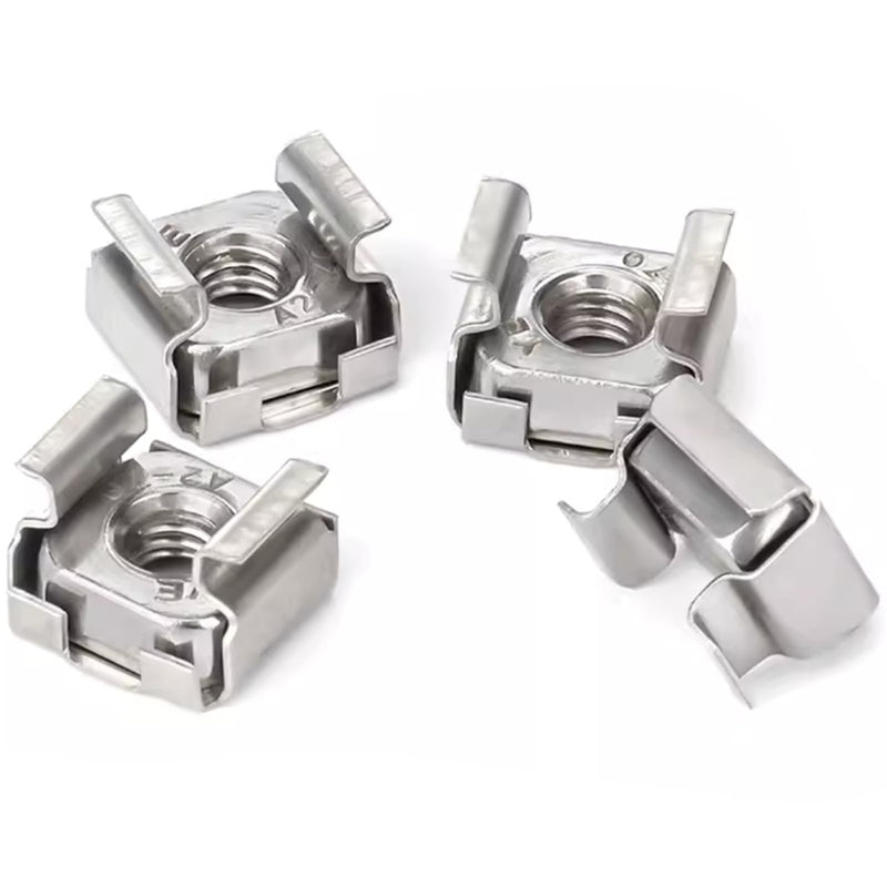 [Australia - AusPower] - M6 Cage Nuts, Stainless Steel 18-8 (304) M6-1.0 Cage Nuts, Pack of 20 