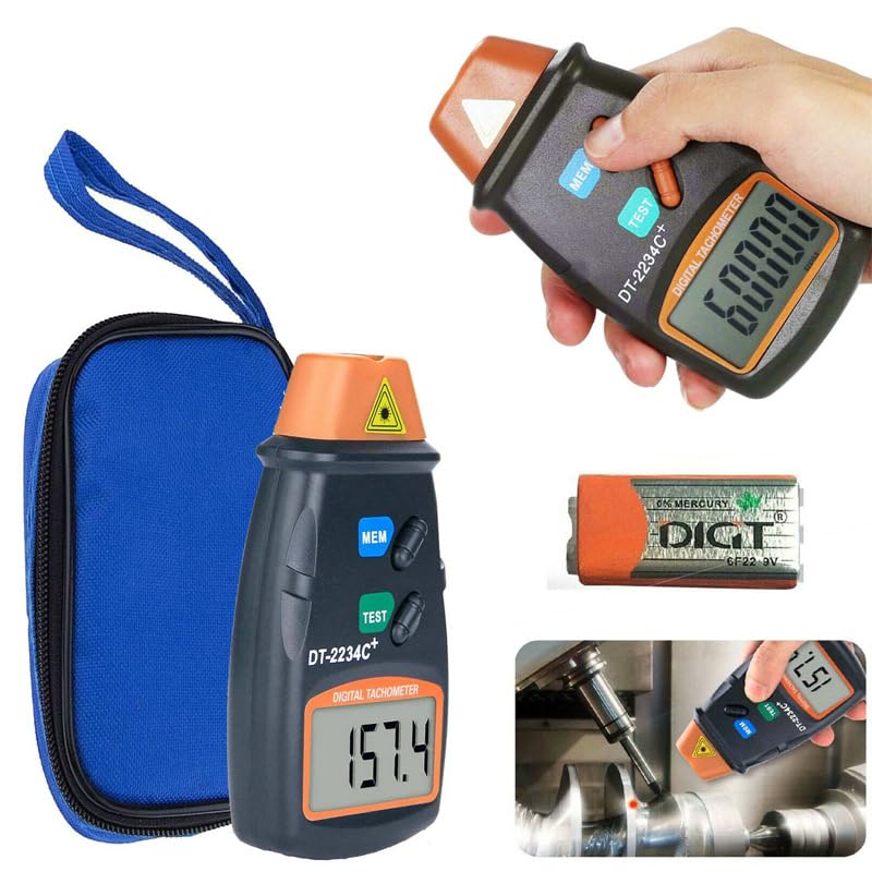 Digital Laser Photo Tachometer Handheld Photo Tachometer Laser Non-Contact RPM Speedometer