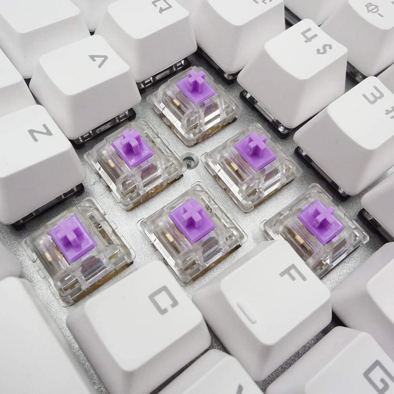 [Australia - AusPower] - ZugGear DUROCK Linear Switches L4 67g Creamy Purple Switch 5 Pins Pre-Lubed L Series Linear Mechanical Keyboard Switch (DUROCK L4 Clear, 20pcs) L4 Creamy Purple Clear 67g 
