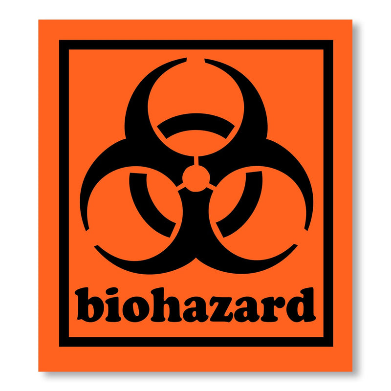 SmartSign (500-Pack) Biohazard Labels with Symbol on a Roll, 3.5" x 4", Fluorescent Paper Labels With Permanent Adhesive, for Medical, Industrial Use, Orange/Black with Border, Made in USA